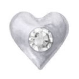 Twizzler tannsmykke Hjerte med Diamant Hvitt gull 18 kt 1 st