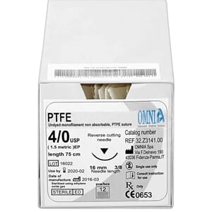 Omnia PTFE sutur 4/0 HS 16mm  75 cm 12 stk