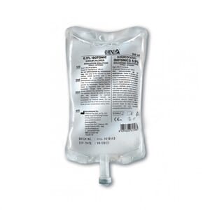 Omnia Sterilt saltvann Nacl 0,9 % Pose 15 x 500 stk