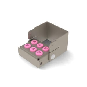 Plug-in borholder til 6 bor, rosa