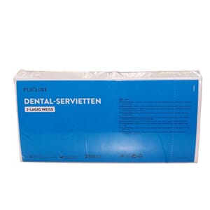 Pluline Pasientserviett 2-lags 40x40  250 stk Hvit