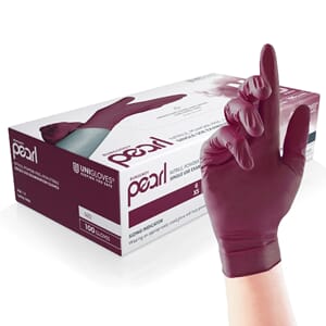 Unigloves Nitril hanske Burgundy Pearl Small 100 Stk
