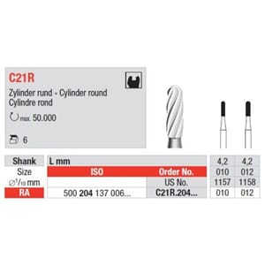 Edenta Hardmetallbor C21R RA 012, 5 Stk