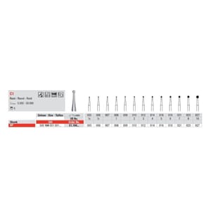 Edenta Hardmetall rosenbor HM 1 HS 010  5 stk