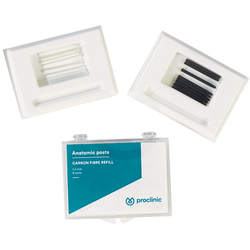 Proclinic Translucent Fiber Post 1,2 mm 8 stk - DENTALSPAR AS