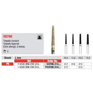 Diacut MLT FV 879K Diamant Konisk FG Rød 016 5 stk