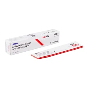 Artikulasjonspapir Hanel rød/rød rett 22x110 40my 120 stk