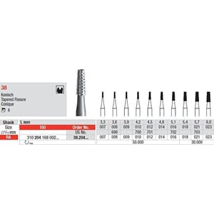 Stålbor 38.010 RA 6 stk Fissurbor