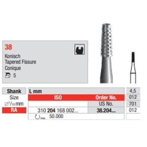 Stålbor 38.012 RA 6 stk Fissurbor