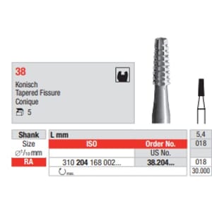 Stålbor 38.018 RA 6 stk Fissurbor