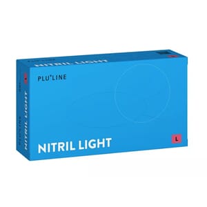 Pluline Nitril Light hanske hvit L 100stk