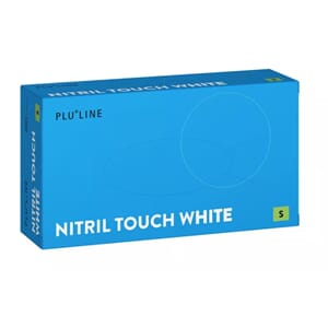 Pluline Nitril Touch hanske hvit S 100 stk