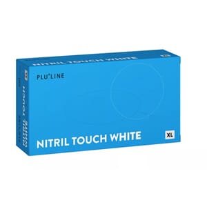 Pluline Nitril Touch hanske hvit  XL 100 stk
