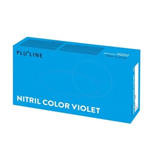 PluLine Nitril Color hanske Violet 100 stk M