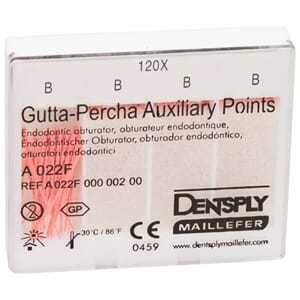 Guttapercha Auxiliary hjelpepoints B, 120 stk.