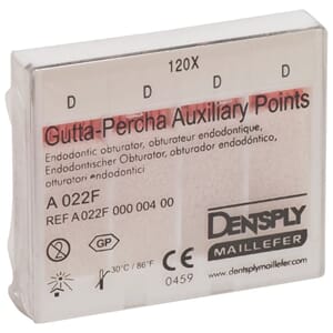 Guttapercha Auxiliary hjelpepoints D, 120 stk.