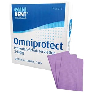Plastbelagt pasientserv 33x44cm 500stk Omniprotect Lavendel