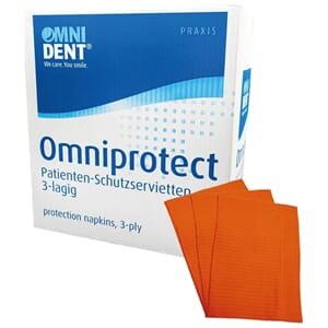 Plastbelagt pasientserv  33x44cm 500stk Omniprotect Orang