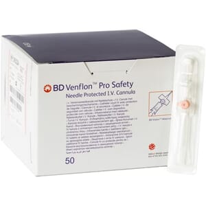 BD Veneflon Pro Safety Infusionskanyle Rosa 20G 1,1x32mm
