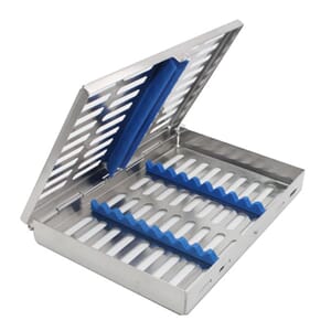 MA Instrumentkassett med lokk 10 instrumenter Blå