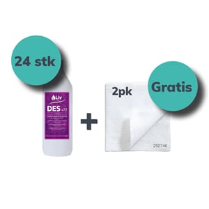 LivDes+72 overflatedesinfeksjon 75% 24flasker+400spritkluter