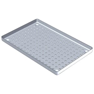 Standard instrumentbrett aluminium perforert 18x28 cm Sølv