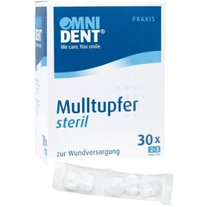 Omnident Omni Tupfer Steril størrelse 8 x 7,5cm, 30 stk