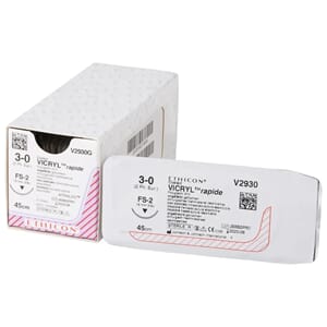 Ethicon Sutur Vicryl Rapid 3-0 45 cm FS-2 V2930G 12 stk