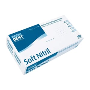 Omni Nitril hanske Soft pudderfri 100 stk Hvit XS