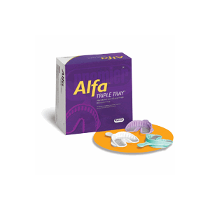 Alfa Triple Tray hvite medium 24 stk