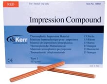 Kerr Impression Compound voksstenger 15 stk Rød