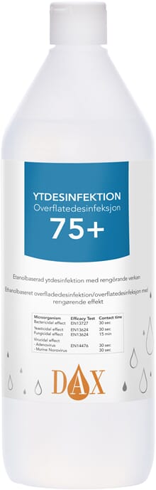 DAX Overflatedesinfeksjon 75+ Tensid  1000 ml