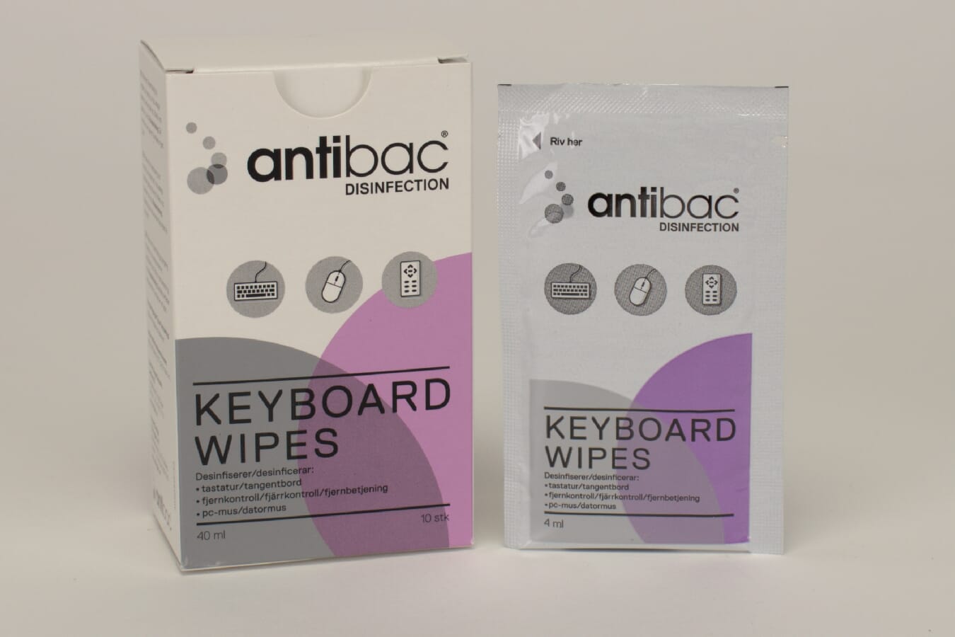 Antibac Keyboard Wipes 10 stk DENTALSPAR AS