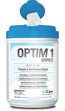OPTIM 1 wipes overflatedesinfeksjon 15x18 cm 160 kluter x 12