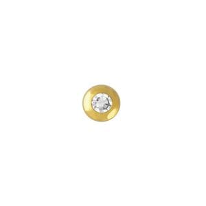 Twizzler tannsmykke Sirkel med Diamant Gult Gull 22 kt 1 stk