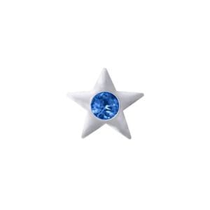 Twizzler tannsmykke Stjerne med Safir Hvitt gull 18 kt 1 stk