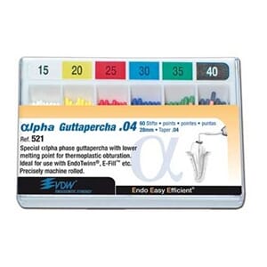 Alpha Guttapercha Taper .04 15-40 Assortert 60 stk