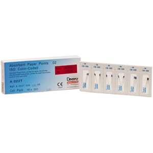Maillefer Paperpoints 22T 180 stk cell-pack .02/030 Blå