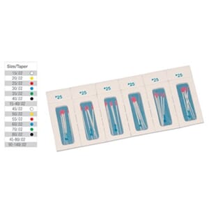 VDW Paperpoints Tap 02 30 sterile 180 stk blå