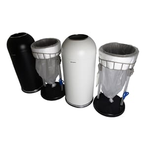 Longopac Bin Bullet Mini Avfallsstativ Hvit*