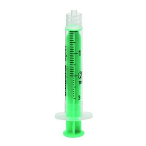 Injekt luer lock sprøyte 2 ml engangs grønt stempel 100 stk