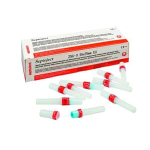 Septoject injeksjonskanyler 0,4x25 27G kort 100 stk