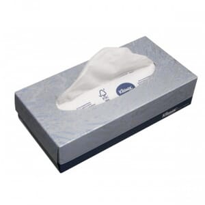 Kleenex ansiktsserviett 2 lags 21,5 x 18,6 cm hvit 100 stk