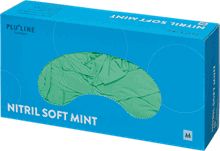 Soft Nitril hanske Mint PF Plul. M 100 stk Mintgrønn