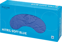 Soft Nitril hanske Blue pudderfri Plul. XS 100 stk Blå