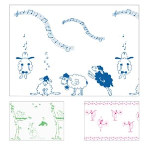 Plastbelagt pasientserviett Rull f/barn 40x32cm 100st Danser