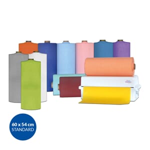 Plastbelagt pas.serviett knyting 54x60 cm 80 stk rull Hvit