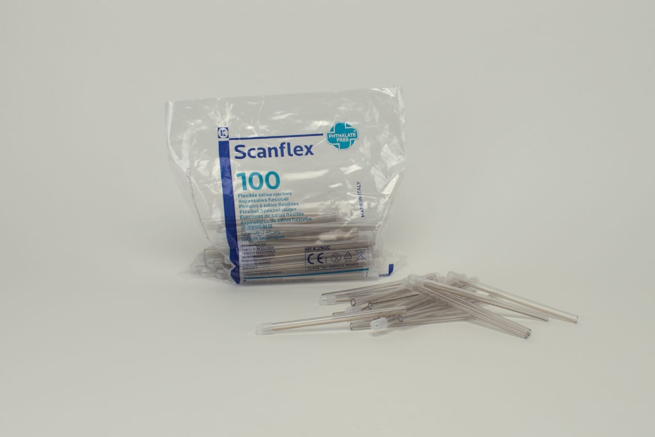 Scanflex Scanflex bøyelige sug 100 stk Klar - DENTALSPAR AS
