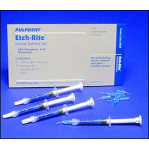 Etch-Rite Gel 38%, 4x1,2 ml. og 8 spisser