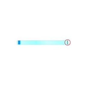 Transparent Stopstrips 642 rett 10 mm blå 100 stk